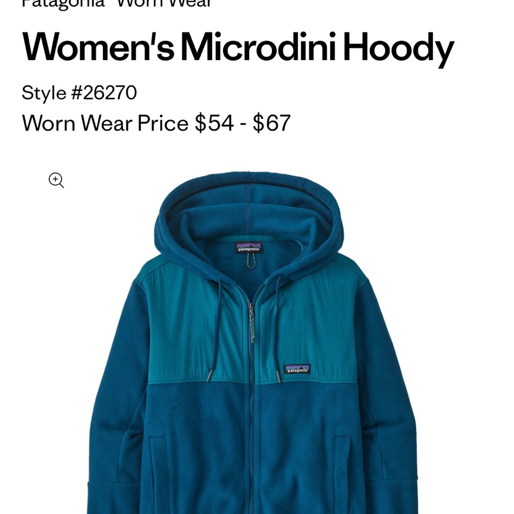 Patagonia Teal Blue Women's Hoody